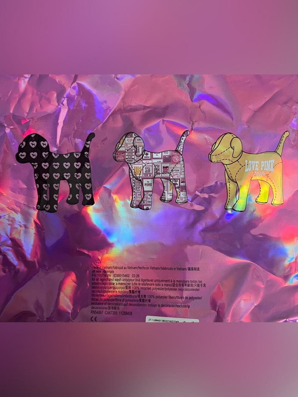 Mystery Mini Dog PINK by VS Dark 🩷 plum with Logo / hearts 💕 Limited Edition - Picture 4 of 6